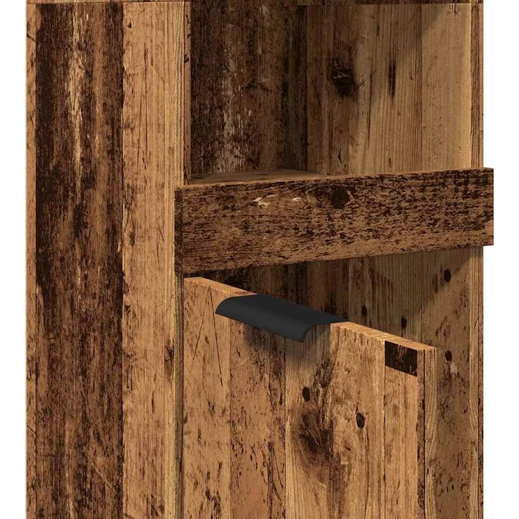 vidaXL Badschrank Altholz-Optik 32x34x188,5 cm Holzwerkstoff 856943 – Bild 7