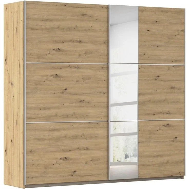 rauch Schwebetürenschrank Kleiderschrank Schrank Garderobe TOPSELLER ASTANA OTTO´s CHOICE (3 Ausstattungen BASIC/CLASSIC/PREMIUM (inkl. SOFT-CLOSE-FUNKTION) mit 3 Spiegelelementen, Metallgriffleisten alufarbig MADE IN GERMANY – Bild 4