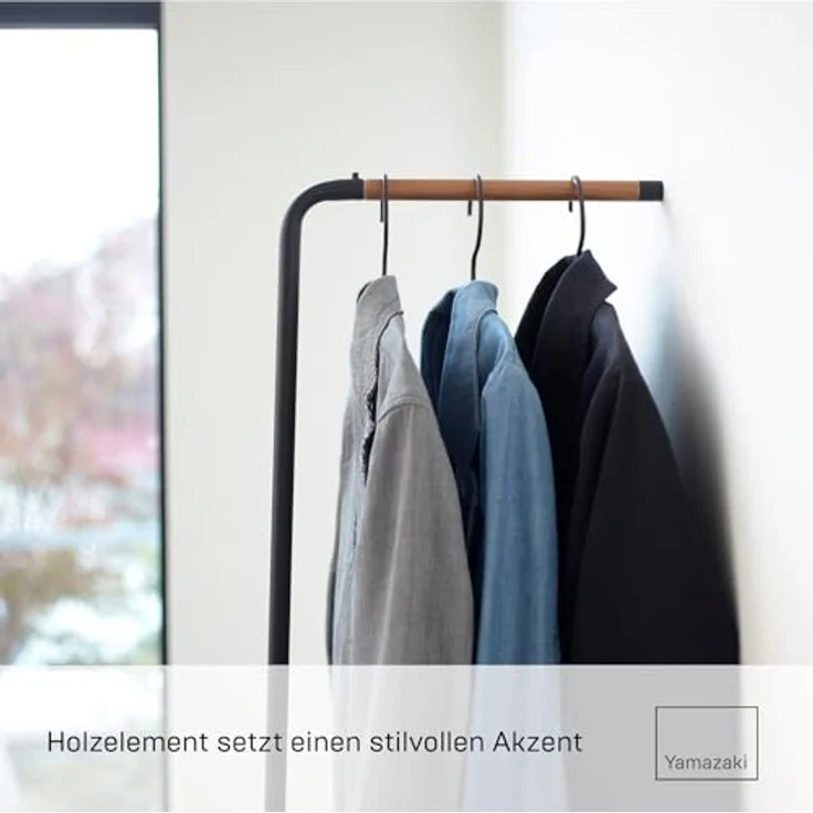 Yamazaki Garderobenständer "Tower" zum Anlehnen an die Wand 160cm, Kleiderständer, minimalistisch, für den modernen Loft Stil – Bild 5
