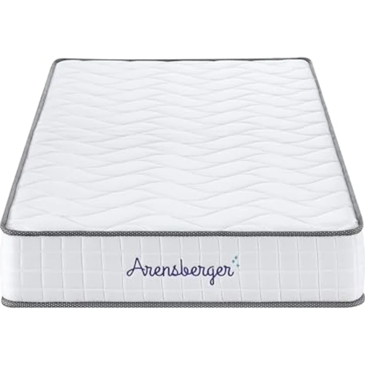 Arensberger JANA Federkernmatratze, 19cm Höhe, H2/H3 mittelfest, 7 Zonen, Taschenfederkern, Liegekomfort 90x200cm, Liegeseite weiß, Unterseite schwarz – Bild 6
