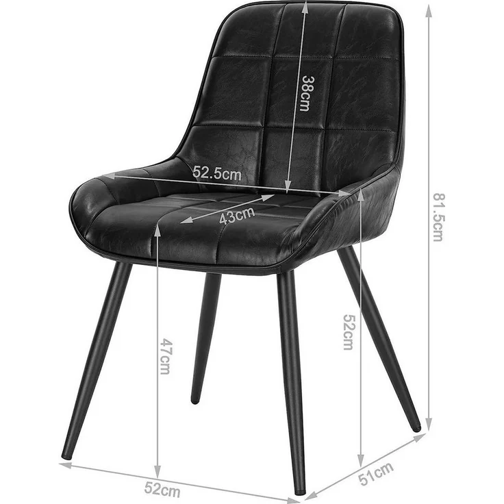 Woltu Esszimmerstuhl (2 St), Polsterstuhl Akzentstuhl mit Rückenlehne – Bild 2