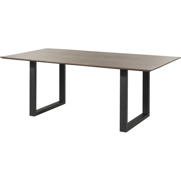 Esstisch Akazie 200x100 grau lackiert / U-Beine anth. matt SWISS EDGE – Bild 1