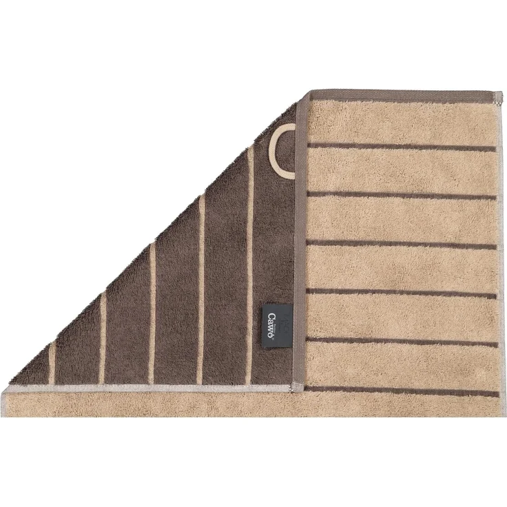 CAWÖ Gästetuch - C Balance, 30x50 cm, Walkfrottier, Baumwolle, Streifen Sand – Bild 5