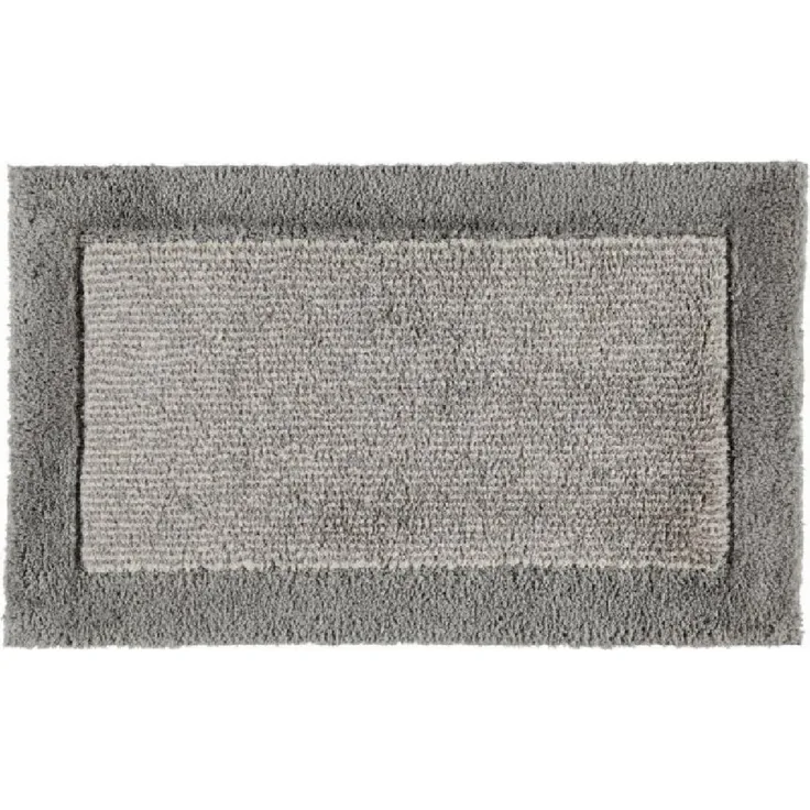Cawö Badematte Badteppich Two-Tone Platin (70x120cm)