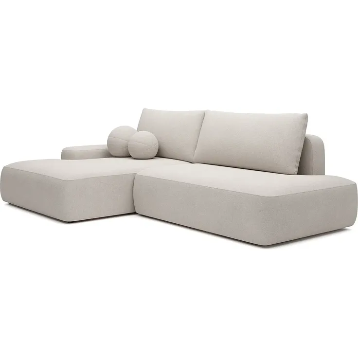 Vente-unique - DAVISO - Schlafsofa - Plastik - Kunststoff (PVC) - Beige - 276 x 164 x 87 cm