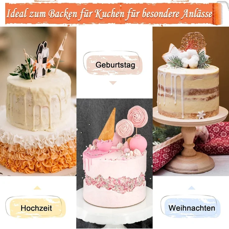 Homikit Runde Backform Edelstahl 16cm Tortenform 2er Set hochwertig rostfrei – Bild 6