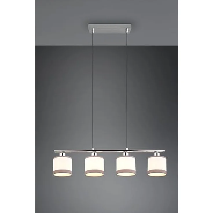 Reality Pendelleuchte Davos, 4-flammig in Chrom, 75 cm x 12 cm, elegantes Design mit zylindrischen Formen – Bild 3