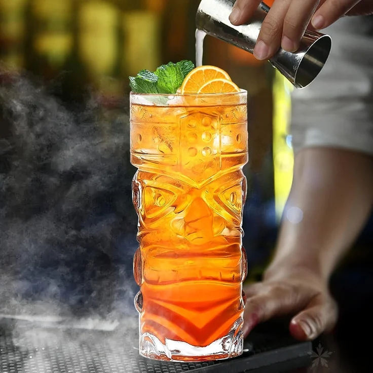Tiki Longdrinkgläser 6er Set 400ml Lustige Cocktailgläser für Bars – Bild 5