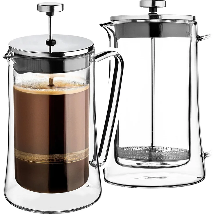 KADAX Kaffeebereiter 1 Liter, French Press aus Borosilikatglas und Edelstahl, Kaffeepresse, manuelle Kaffeemaschine, Teebereiter, große Kaffeekanne – Bild 9