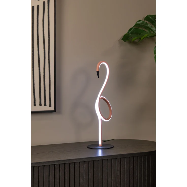 LUCiDE Tischleuchte FLAMINGO LBH 18.10x15x49.50 cm rosa Tischlampe Klemmleuchte Schreibtischleuchte Schreibtischlampe – Bild 3