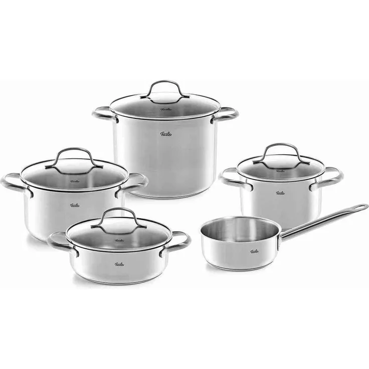 Fissler San Francisco Topf-Set 5-tlg. mit Glasdeckel und Stielkasserolle