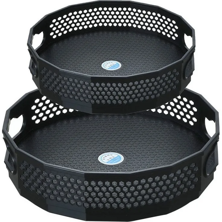 TUWENA Gewürzregal Drehteller Organizer, 2 Stück Lazy Susan Drehbares Gewürzregal Küchen
