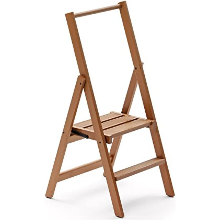 Arredamenti Italia 2-Stufen Leiter Kimora, Holz - zusammenklappbar - 2 Stufen -Farbe: Kirsche Holz AR-It il Cuore del Legno“ – Bild 2