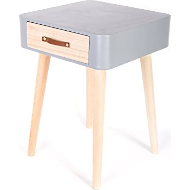 HOME DECO FACTORY Skandinavischer Nachttisch, Grau – Bild 5