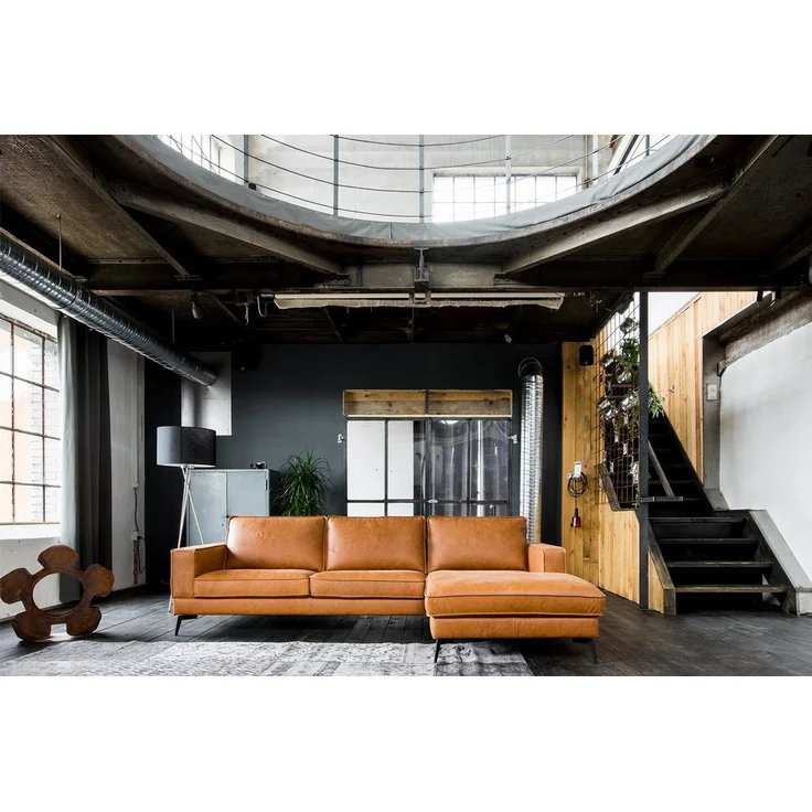 KAWOLA Ecksofa BLOOM, Couch L-Form rechts oder links Leder verschiedene Farben 276x177 cm – Bild 2