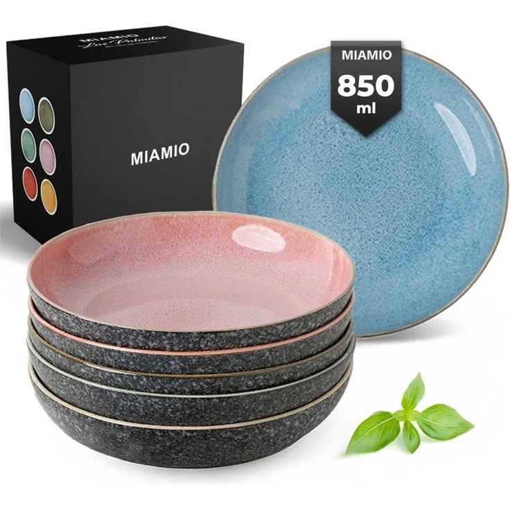 MiaMio Suppenteller Las Palmitas bunt, (6 St), 22 cm Durchmesser, 850 ml – Bild 1