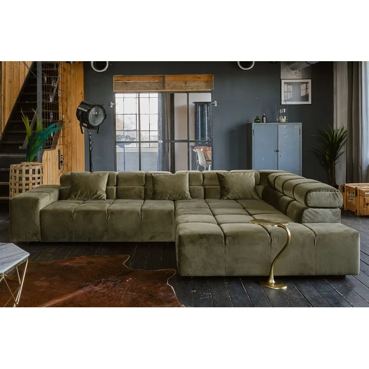 KAWOLA Ecksofa NEVADA, Sofa Velvet, versch. Ausführungen und versch. Farben – Bild 2