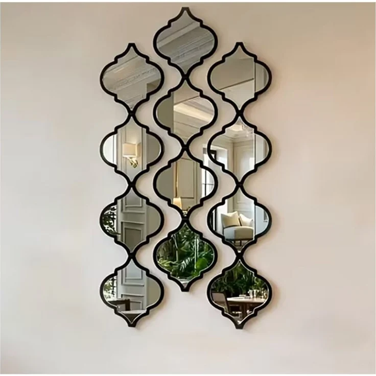 Agger 3D-Wandtattoo Spiegelaufkleber,Acrylspiegel-Set, Wandtattoo Selbstklebend Spiegel (10 St), Wand Dekoration horizontal und vertikal hängbar, Wohnzimmer – Bild 1