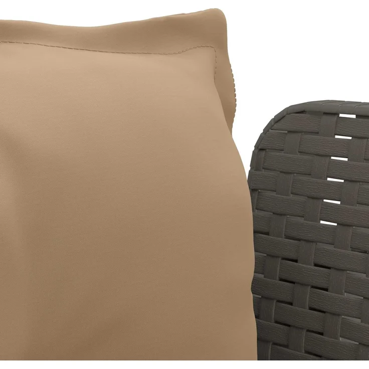 vidaXL 1-Sitzer Sessel mit Kissen Rattan-Look PP Hellgrau 8011882 – Bild 6
