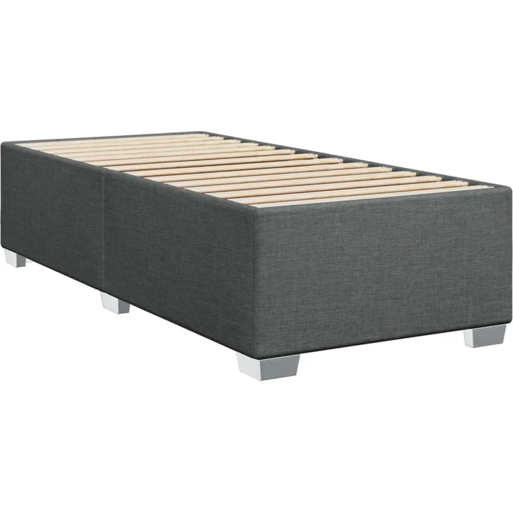 vidaXL Boxspringbett mit Matratze Dunkelgrau 80x200 cm Stoff 3285716 – Bild 7