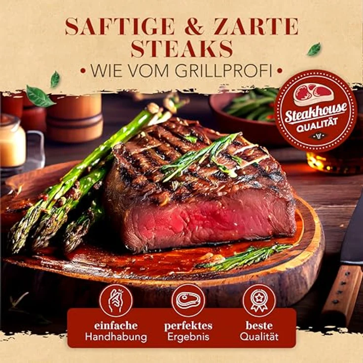 Krustenzauber Bratpfanne Gusseisenpfanne Induktion - Fein Geschliffene Gusseisen Pfanne, (Ideale Grillpfanne Induktion, Eisenpfanne, Cast Iron Pan, Bratpfanne, Gusseiserne Pfanne Skillet Gusspfann) – Bild 3