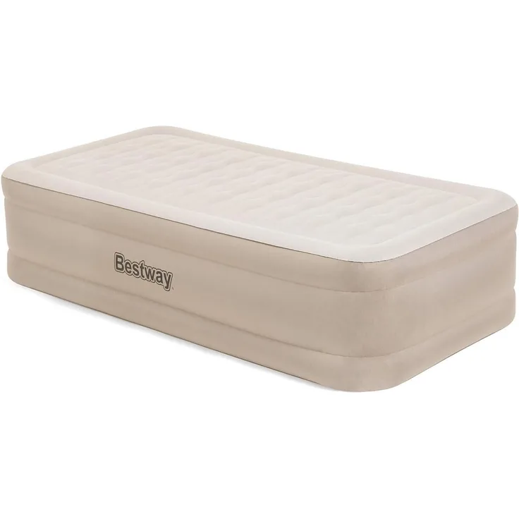 Bestway 'Fortech Luftbett Essence', 191 x 97 x 46 cm, Doppelmatratze, Indoor, Integrierte Luftpumpe, beige