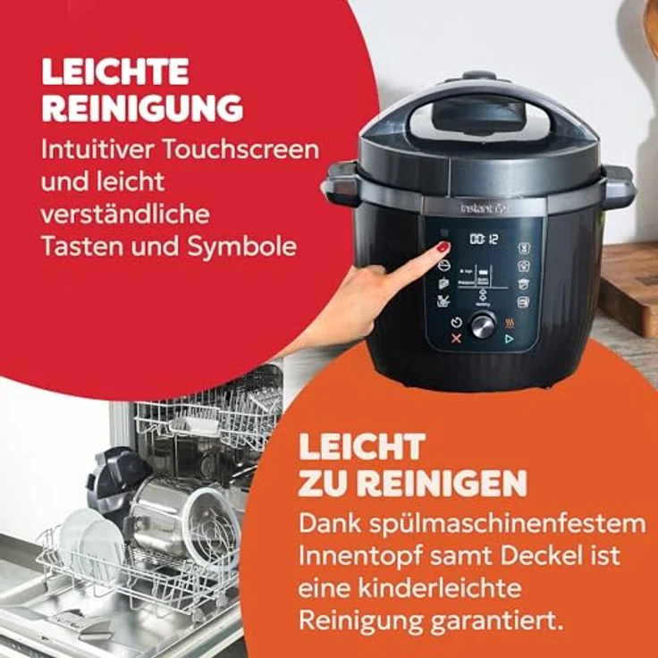 Instant Pot Pro 10-in-1-Multikocher 5,7 l – Schwarz, Schnellkochtopf, Schongarer, Reiskocher, Dampfgarer, NutriBoost™ – Bild 3