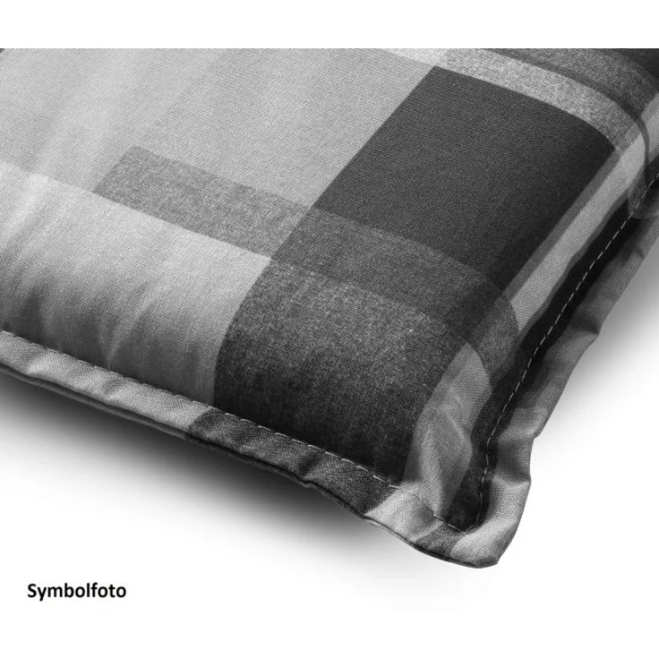 Doppler 5911 Rollliegenauflage 195x60x8cm Kopfkissen grün kariert – Bild 4