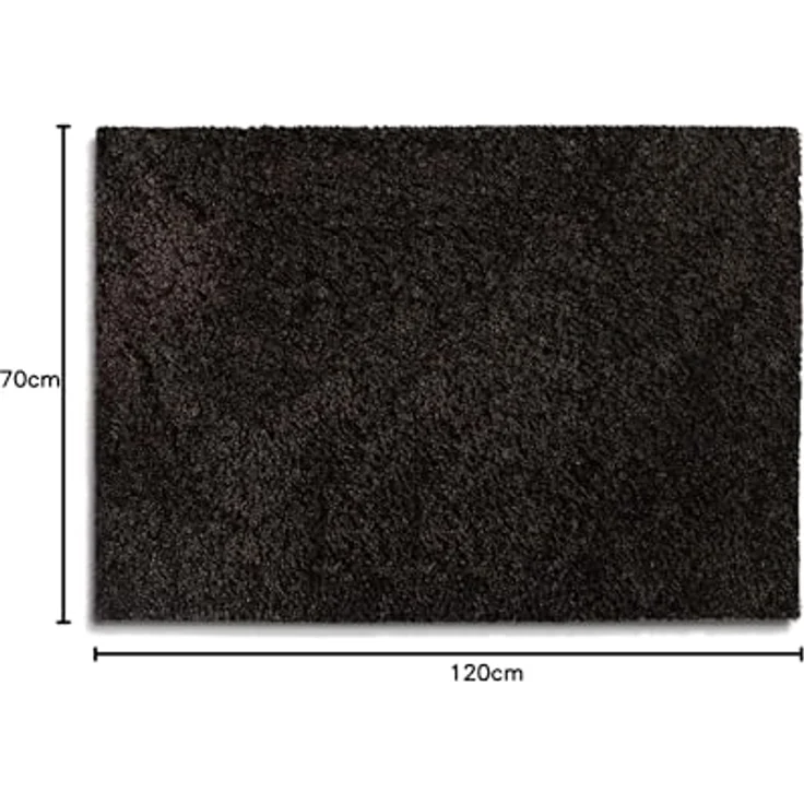 casa pura Badematte Sky Soft, braun, rutschfester, waschbarer Badezimmerteppich in Shaggy Optik, 70x120cm, ÖKO-TEX 100 zertifiziert – Bild 2