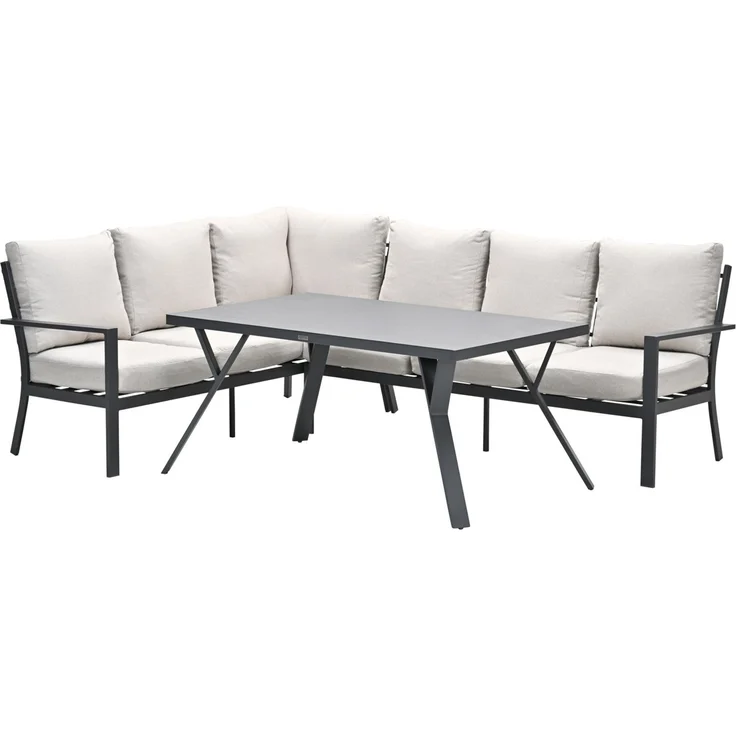 Garden Impressions Sergio Lounge Dining Set 3-teilig – Aluminium Lounge-Essgruppe für Terrasse & Garten – Bild 1
