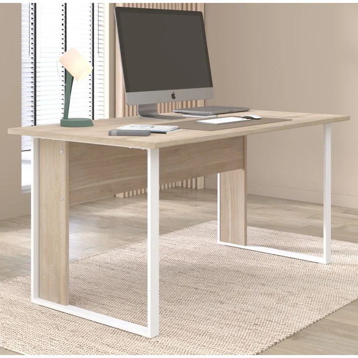 Schreibtisch StartUP in Eiche und weiß 150 x 80 cm – Bild 4