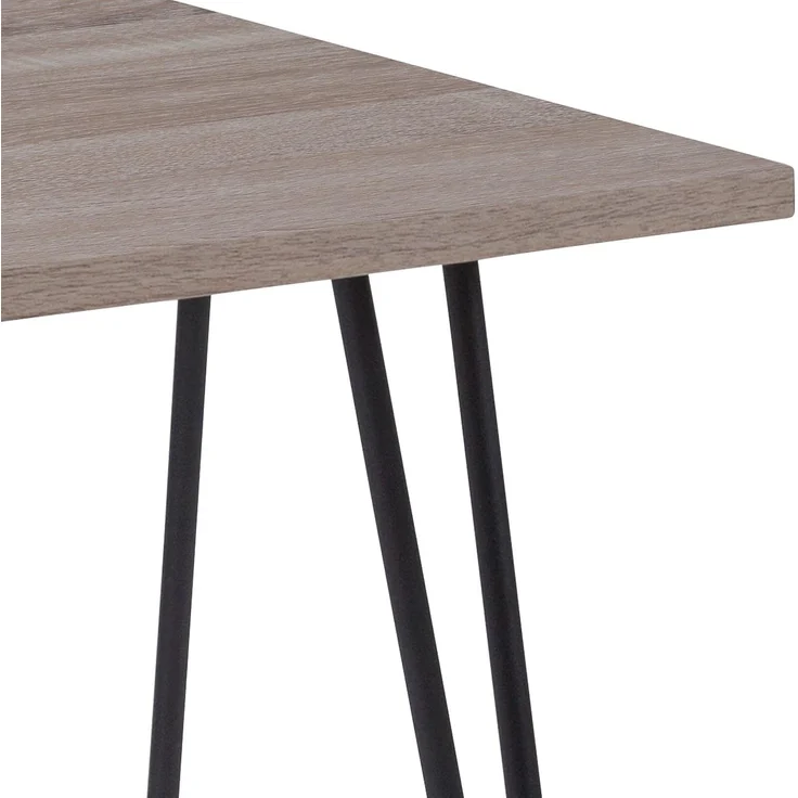 Flash Furniture Oak Park Collection Beistelltisch mit Holzmaserung und Metallbeinen, Treibholz – Bild 6