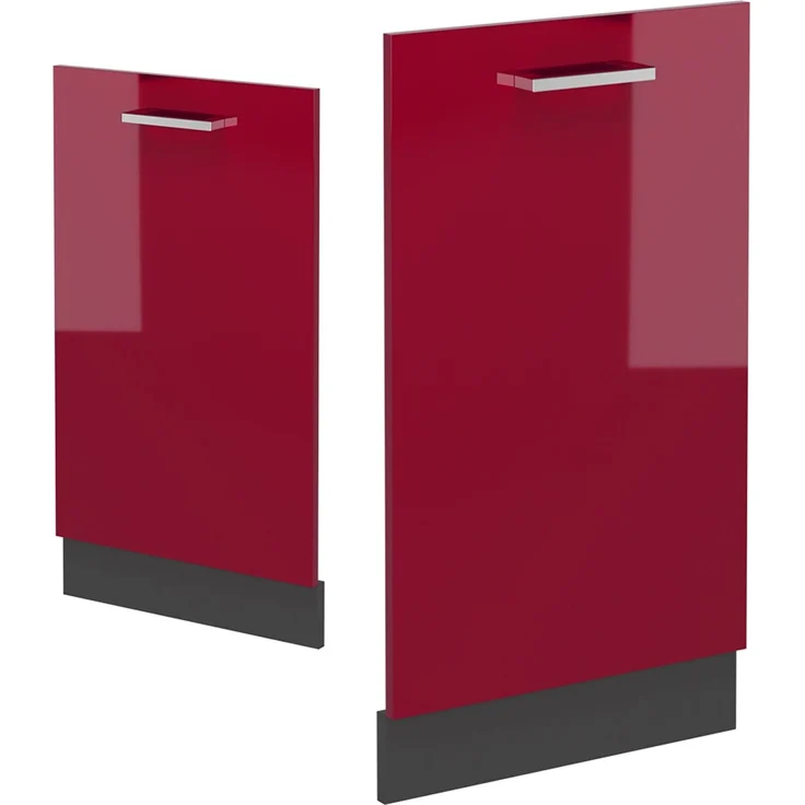 Frontblende R-Line Rot Hochglanz 45 cm ohne Arbeitsplatte Vicco – Bild 4