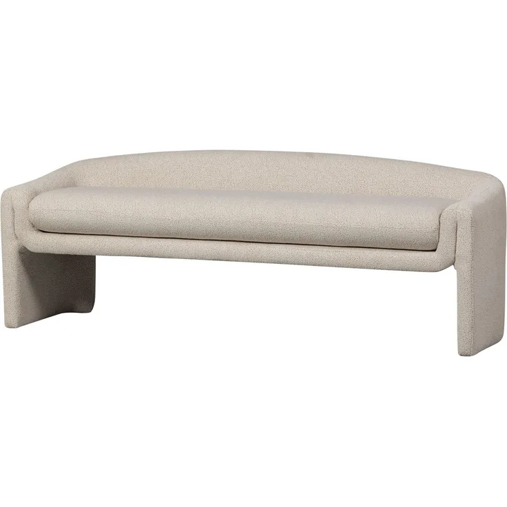 BePureHome Bank Zone aus Webstoff, Beige, 160 x 52 x 60 cm