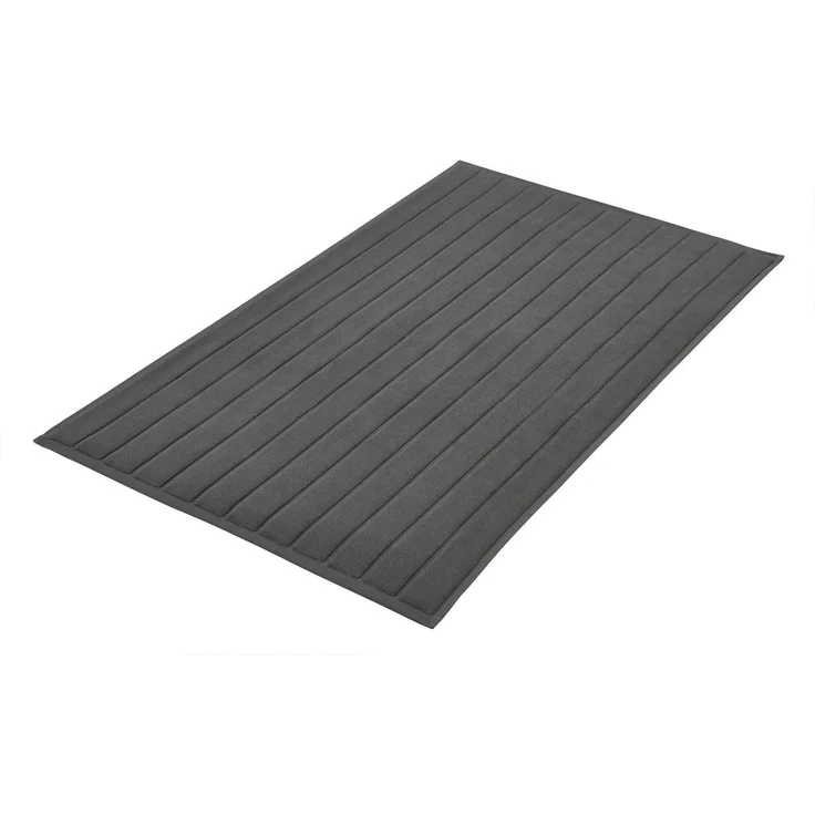 Kleine Wolke Badematte Strada, Höhe 30 mm, beidseitig nutzbar, fußbodenheizungsgeeignet, Baumwolle, rechteckig, Badteppich, Frottier-Qualität, Streifen Design – Bild 1