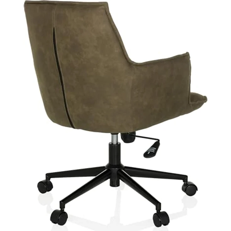 hjh LIVING Homeoffice Stuhl gepolstert SOLAO Life Schreibtischstuhl höhenverstellbar, Stoffbezug Grün – Bild 10