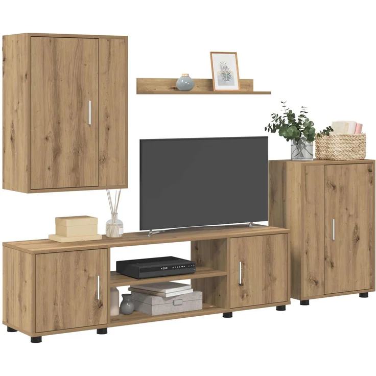vidaXL TV-Schrankset 140 x 40 x 33 cm Artisan-Eiche 3397903 – Bild 3