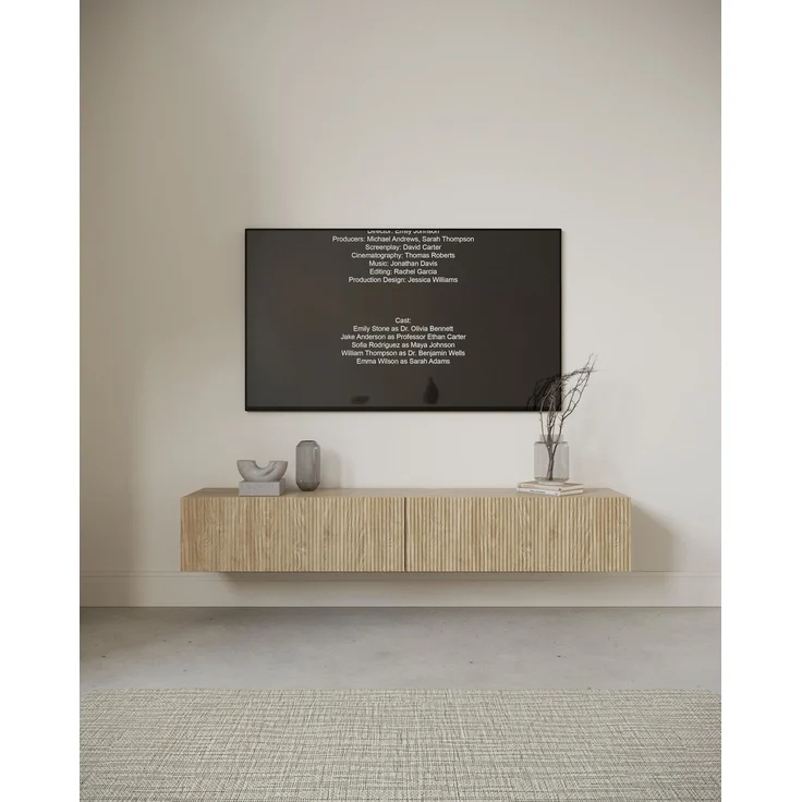 Selsey 'Nolie' TV-Hängeboard 2-türig, Eichenholzoptik, ca. 29 x 175,5 x 32 cm – Bild 2