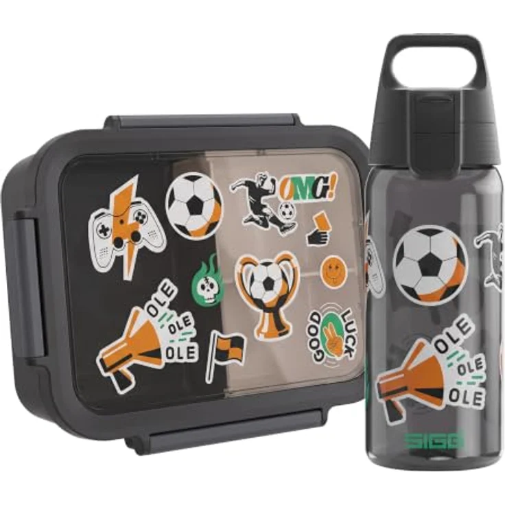 SIGG - NIMO Kids Set - Innenschale & Auslaufsichere Snackbox - Mikrowellen- & Spülmaschinengeeignet - BPA-frei - Leicht - Für Schule, Kita & Freizeit - 800ML – Bild 1