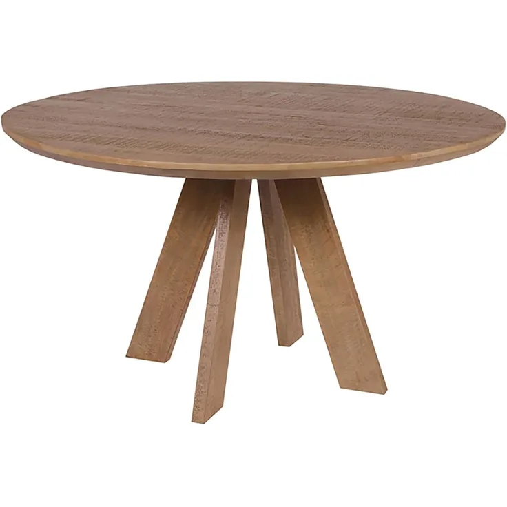 riess-ambiente Esstisch ART WOOD 120cm braun · Küchentisch aus lackiertem, massivem Mangoholz (Einzelartikel, 1-St), 4 Sitzplätze · Holzmaserung · Filzgleiter · Esszimmer · schräge Beine