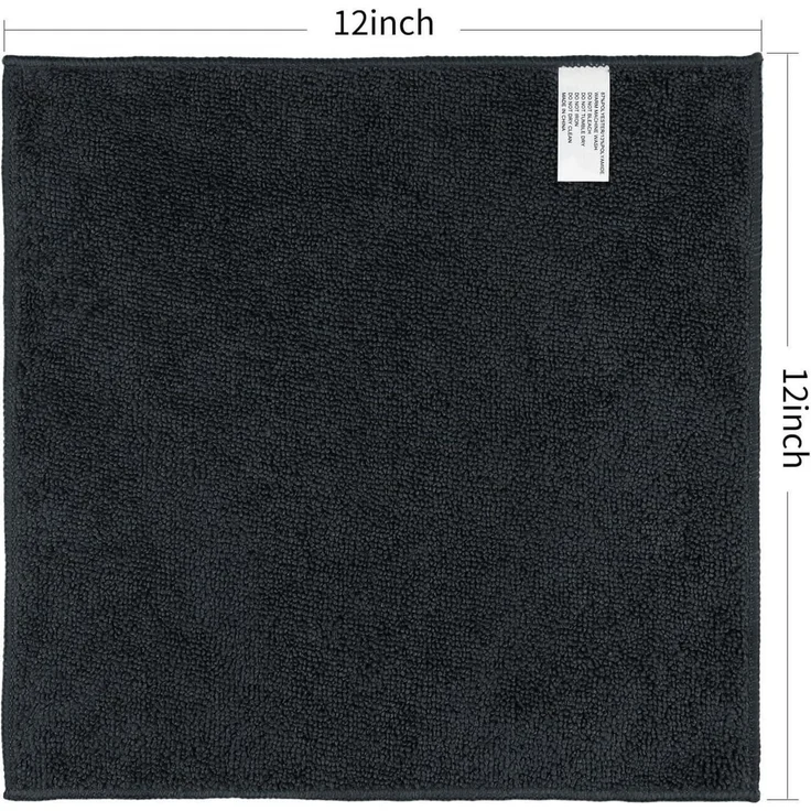 Mikrofaser Waschlappen Handtücher Set superweich schwarz 30,5x30,5 cm – Bild 4