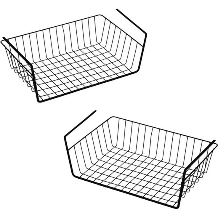 Spetebo Regalkorb Unterregal Hängekorb (Set, 1 St, 2er Set), zum Anbringen an Schrankfächern – Bild 4