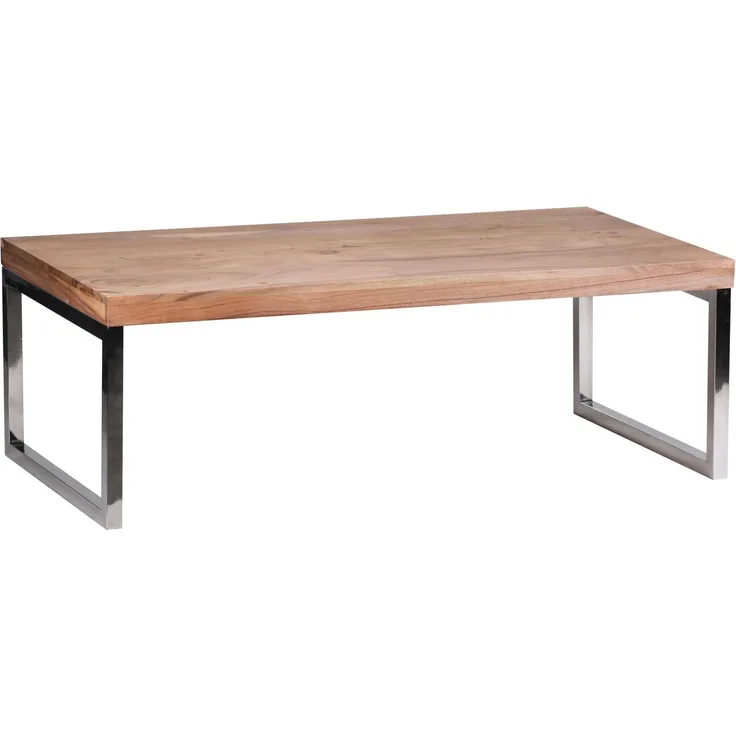 Wohnling Couchtisch 120 x 60 x 40 cm Massiv Holz, Akazie