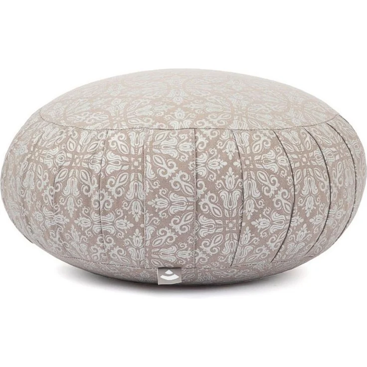 bodhi Meditationskissen Meditationskissen ZAFU, 38x20 cm Raja, taupe/silber – Bild 1