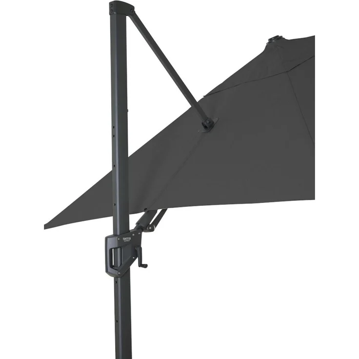 SIENA GARDEN Bosco N+ Ampelschirm anthrazit/anthrazit 300x300 cm Gestell Aluminium anthrazit, Bezug 100% Polyester, 280g/m² in anthrazit-meliert, UPF 50+ – Bild 3
