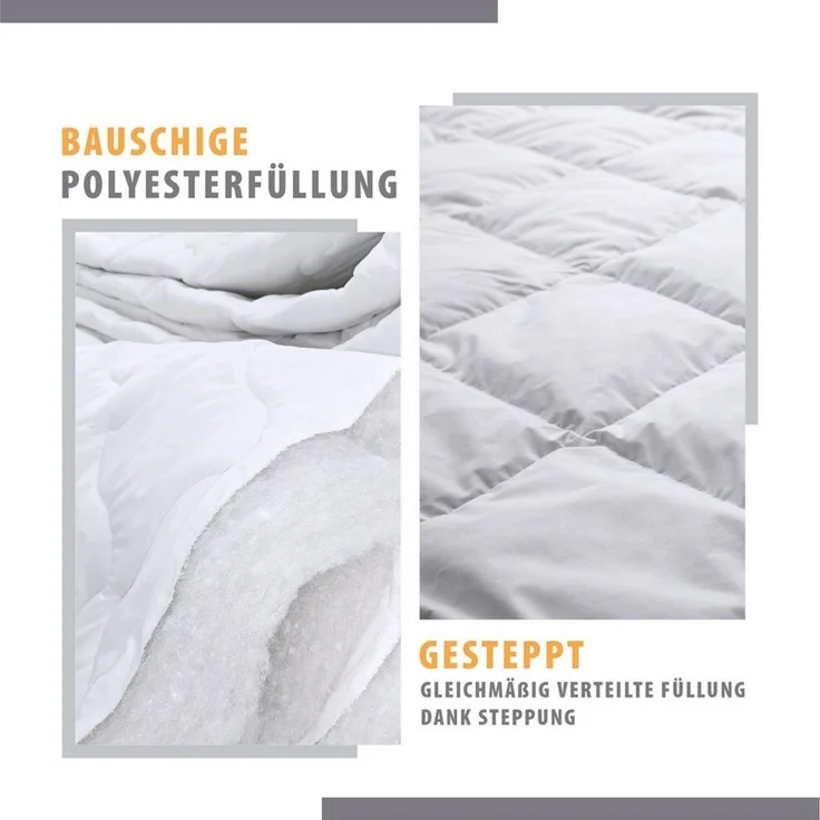 Amazinggirl Microfaserbettdecke Bettdecke Winterdecke 135 x 200 cm - Steppdecken Schlafdecke warm – Bild 1