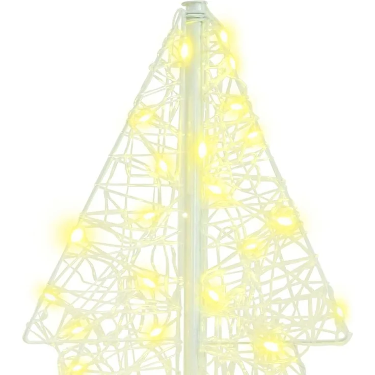 vidaXL Weihnachtsbaum Warmes Weiß 150 cm Acryl 160 LEDs 42019206 – Bild 6