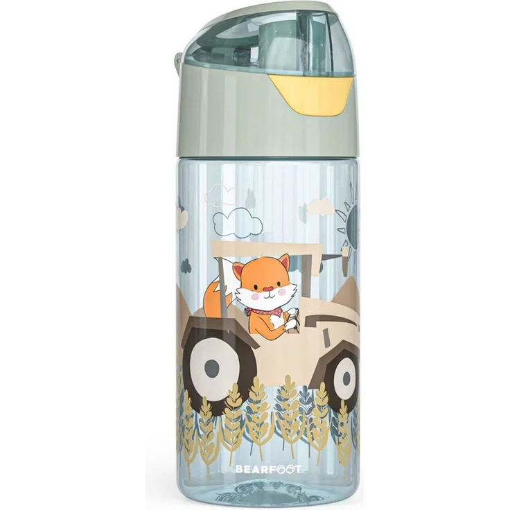 BEARFOOT Trinkflasche Trinkflasche Kinder, leichte Wasserflasche - Traktor sage – Bild 1