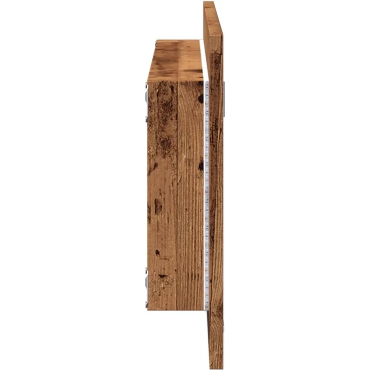 vidaXL LED-Badspiegel Altholz-Optik 100x8,5x37 cm Holzwerkstoff 856275 – Bild 5