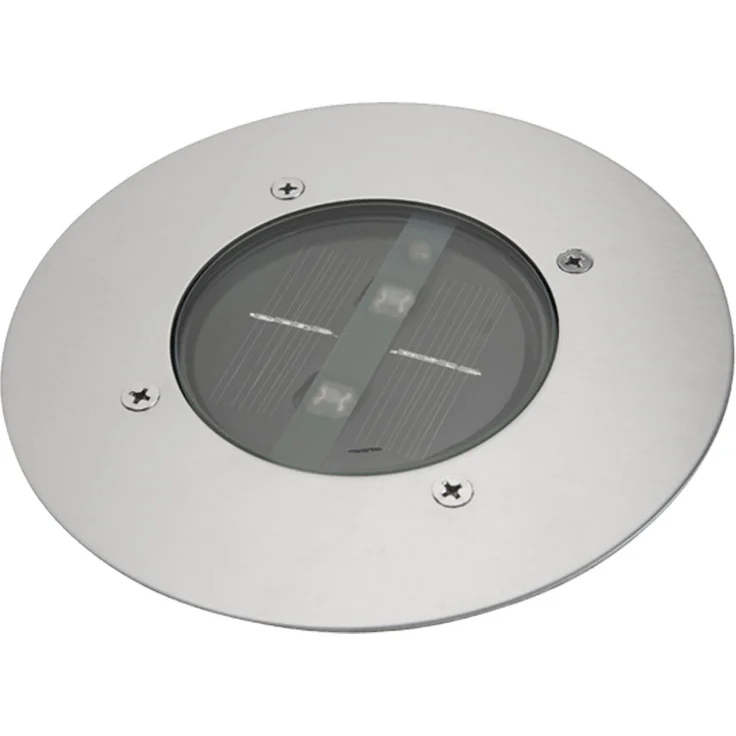 Solar LED Bodeneinbaustrahler 6er SET für Außen, Edelstahl rund Ø14cm IP67 – Bild 3